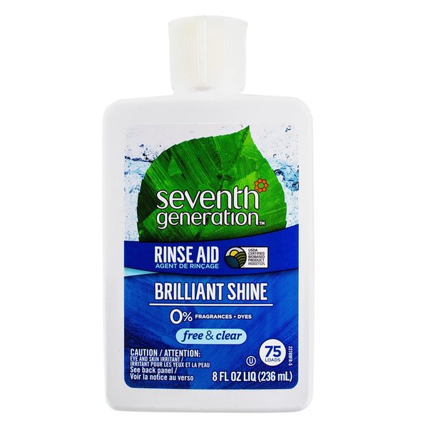 Seventh Generation Rinse Aid, Free & Clear, 8 oz