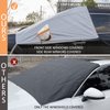 Universal Fit Windshield Snow Cover, Compact and Mid-Size SUVs, Anti-Theft Tuck-in Flaps, Cotton Lined PEVA Fabric with Aluminum Foil Lamination, Mirror Covers Included, Patent Pending