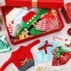 JANYUN 8 Pcs Christmas Doll Clothes, Christmas Elf Doll Sweater and Skirts Winter Knitted Clothing with Elk Snowflake for Doll Holiday Xmas Gift
