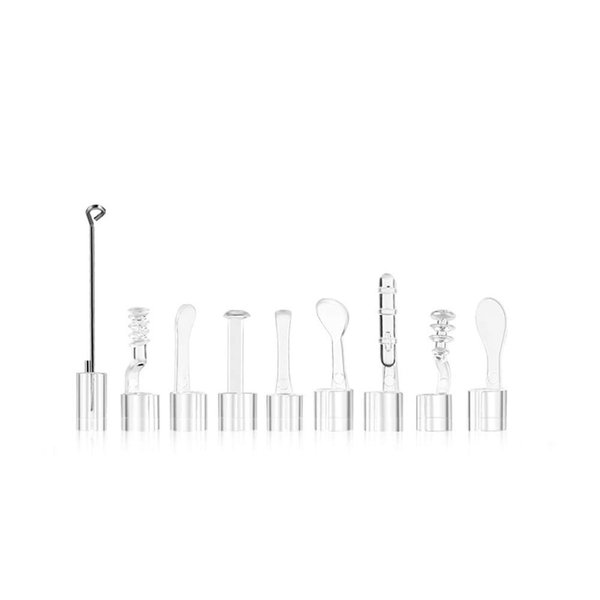 Jiusion 9PCS Earpick Spoon, Accessories for 3.5mm Diameter Otoscope - Metal Ear Spoon, Spiral Ear Pick for Adults Children