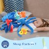 Karister Giant Squid Stuffed Animal Toy 41.3 inches with Four pcs of Marine Animal Plush Dolls Clownfish,Crab, Seahorse, Angler Fish Baby Toys, Suitable for Birthday Gifts for Children