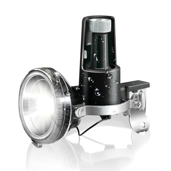 Bike Front Light, Fully Dynamo Bike Light Set, Motorized Friction Generator, 200 Lumens, Waterproof, Easy to Install, Never Need Battery Bike Light (Black)