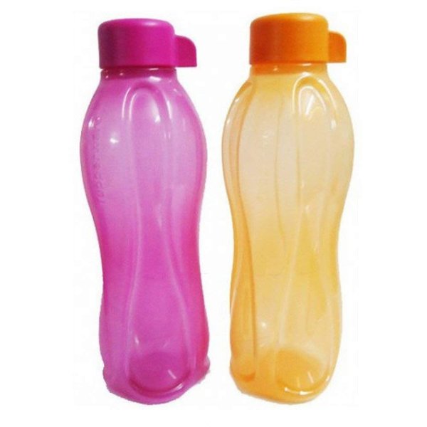 Tupperware Tp-120-B500 Aquasafe Sports Water Bottle (Screw Top Round 500Ml, 2 Pcs)