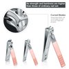 Manicure Set, Travel Mini Nail Clippers Kit Pedicure Care Tools, 10pcs Stainless Steel Grooming kit (Pink)