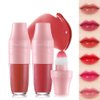 YIBABY 6 Colors Shake Liquid Lipstick Set, Korean Cute Moisturizing Glossy Tinted Lip Gloss, Lip Stain, Multi-Use Lip and Cheek Tint, Non-Stick Cup, Lightweight, Long-Lasting, Vivid Color