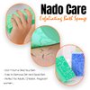 Nado Care Exfoliating Bath Sponge, Spa Scrub Exfoliating, Bath Body Shower Sponge, Dead Skin Sponge Remover for Adult, Baby, Pregnant Women, 2 pcs Random Colors
