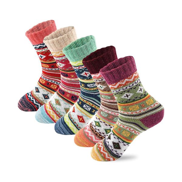 besky Womens Socks Winter Wool Socks Cozy Knit Warm Winter Socks for mountain climbing, Skiing and Christmas Gifts