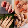 IDDFEVE Fall Nail Art Stickers, Thanksgiving Day Fox Nail Decals, 3D Self-Adhesive Maple for Autumn DIY Nail Supplies Decoration(5 Sheets)