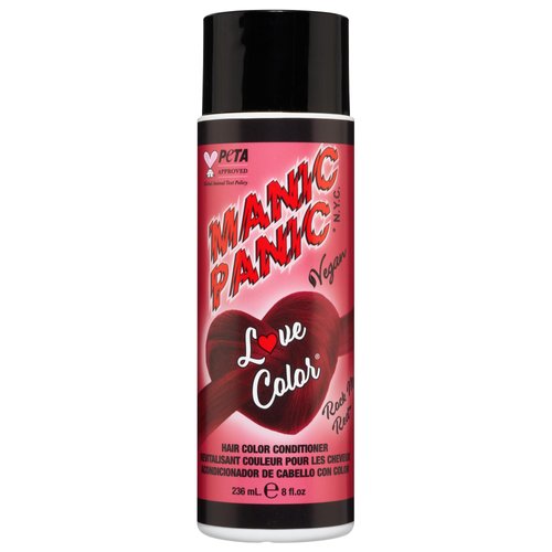 MANIC PANIC Love Colors Rock Me Red – Color Depositing Conditioner for Vibrant Color and Hydration - Cool Deep Blood Red Hair Color - Vegan, Ammonia and Gluten-Free (8oz)
