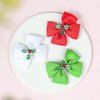 6PCS Christmas Hair Bows Clips for Kids Women Girls Christmas Cute Red Green White Bows Clips Hairgrips Big Knot Hair Accessories for Xmas Cosplay Costume Party Decorations