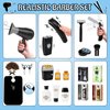 deAO Barber Shop Pretend Play Toy,29 PCS Kids Shaving Kit for Boys,Styling Accessories with Hair Dryer,Hair Straightener,Stylist Apron,Boys Grooming Salon Set Gift for Kids 3+