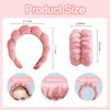 Beleki Spa Headband for Washing and Wristband Set Sponge Headband for Women Makeup Skincare Face Wash Headband Puffy Headwear Non Slip Thick Hair Accessory for Women & Girls