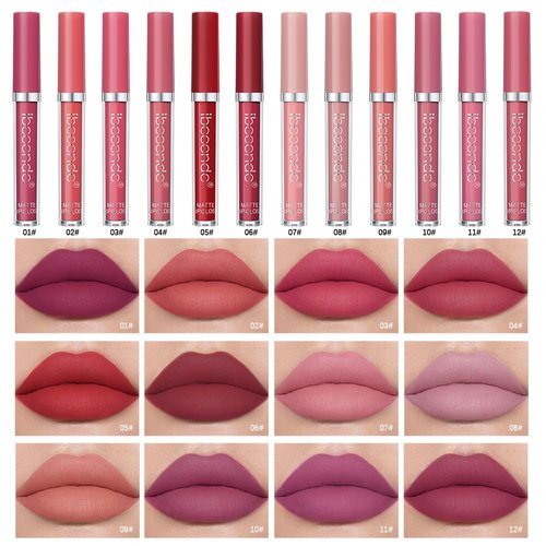 MYUANGO Matte Liquid Lipstick, Ultra-Intense Pigmented Creamy Formula, Long Lasting, Lightweight, Transfer & Water Resistant Lipstick (07)