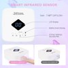 LKE UV Nail Lamp, 86W Rechargeable Cordless UV Light for Gel Nails, Curing Nail Light with 30Pcs Lamp Beads, Professional Led Nail Lamp with 4 Timer Setting and Auto Sensor for Salon and Home (White)