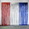 4th of July Decorations Red White Blue Metallic Tinsel Curtains for American Theme Party Patriotic Independence Day Photo Backdrops Props Decorations