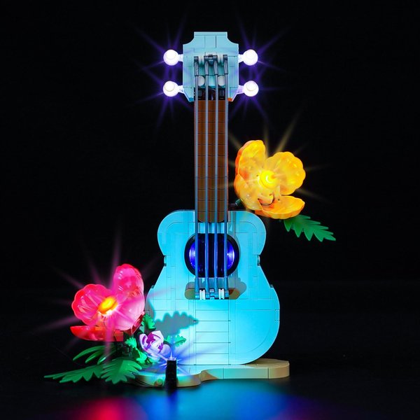 Hilighting Upgraded Led Light Kit for Lego Tropical Ukulele Building Set, Compatible with Lego 31156 (Model Not Included)