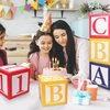 6 Pcs ABC Friend Street Party Decoration 30 x 30 cm Alphabet back to school party decorations，Graduation Favor Balloon Box Toy Inspire Birthday Party Decor for Celebration Christmas New Year