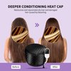 Heat Cap for Deep Conditioning: Hair Steamer for Natural Hair Home Use - Thermal Steam Cap for Black Hair Deep Conditioner with 10-Level Heats Up Quickly, Heating Caps for Hair Treatment - Black