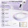 SAVILAND U V Nail Lamp Stand: Sturdy Only U V Light Stand for Gel Nails Polish 360° Adjustable Magnetic Rotation U V Nail Light Stand Portable Handsfree Builder Nail Gel Lamp Stand Home Salon Manicure