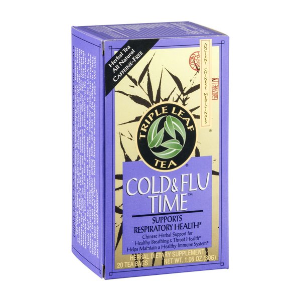 Triple Leaf Tea Cold Flu Time Tea, 20 Tea Bags per Box (Pack of 3 Boxes)