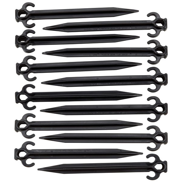 Holiday Joy - 12 All Purpose Commercial Grade Tent Stakes - Great for Seasonal Outdoor Displays, Inflatables, Camping Tents, Lawn Stakes Black