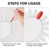 20Pcs False Nail Swatches Wheels Nail Wheel Art Plastic Nail Polish Display Wheel for Manicure Swatches for Nail Polish Color Show Nail 20 Tips