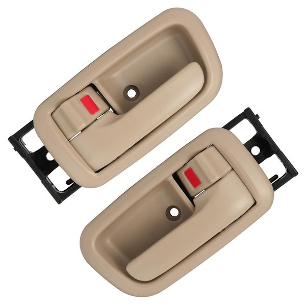Adokid Interior Door Handles W/Bezel (Beige) Compatible with Toyota Tundra 2000-2006,Front Left Driver & Right Passenger Side Inside Handle Door Part,2Pcs