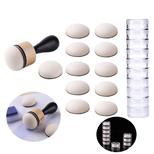 BAOFALI Mini Ink Blending Tool,with Foams Replacement Refill Foam Tool for Foams Scrapbooking Painting Drawing Art Supplies Handle Ink Tools Embossing Stencils