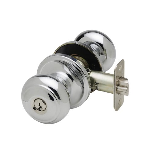 Copper Creek CK2040PS Colonial Door Knob, Keyed Entry Function, 1 Pack, Polished Stainless
