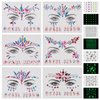 RHEIN Face Gems- 10 Sets Mermaid Self Adhesive Face Jewels for Hair, Body, Nails, Eye Makeup , Crystal DIY Temporary Rhinestones Stickers Festival Decorations