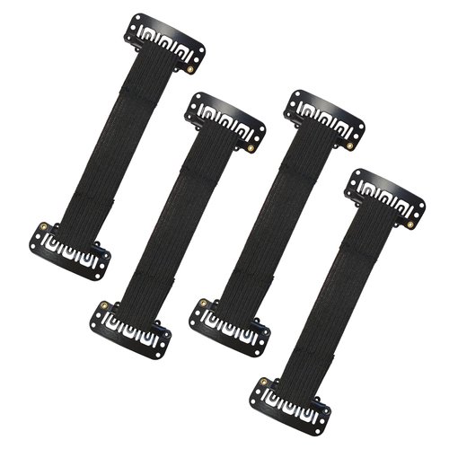 YTBYT 4 Pcs Facelift Bands with Clips Invisible Face Stretching Lifting Strap Adjustable Elastic Band Face Slimming Band (11cm Black Single Bands)