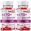 (2 Pack) Bliss Max+ ACV Gummies, Higher Potency, Official Bliss Max+ Gummies, 2X Stronger Apple Cider Vinegar Gummy, 2 Month Supply