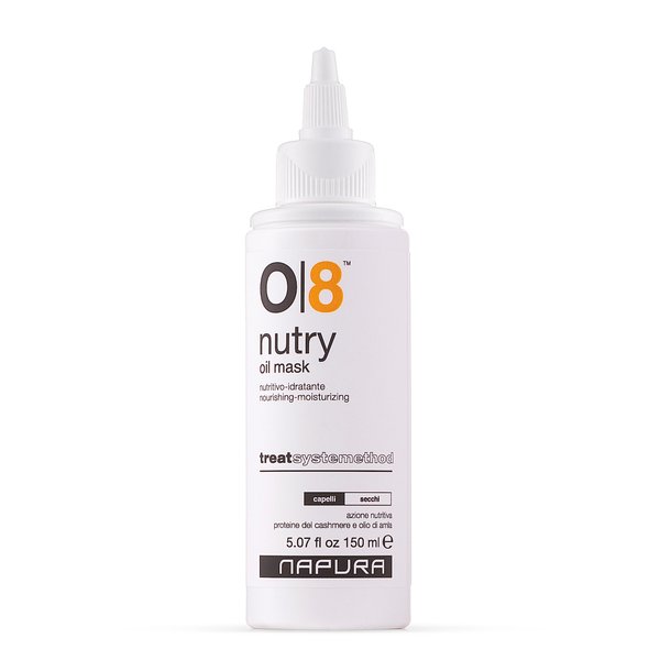 NAPURA O8 Intense Moisture Hair Oil Treatment Mask for Dry, Damaged Hair with Cashmere Proteins, Amla, Jojoba, Avocado Oil (5.07 fl oz) - Nourishes, Restores Elasticity & Enhances Shine for Dull Hair
