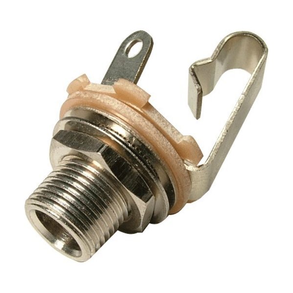 Switchcraft 1/4" Mono 2-Conductor Input Jack, Open Circuit, Long Bushing (Type L11)