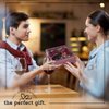 Hammont Clear Window Gift Boxes - 3 Pack - Multipurpose Bakery Boxes with Ribbon | Treat Boxes Perfect for Party Favors, Cookies and Cupcakes (Maroon, 6” x 6” x 2”)…