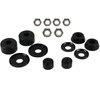 Skateboard Bushings Washers Pivot Cups Nuts Truck Rebuild Kit for 2 Trucks (Black)