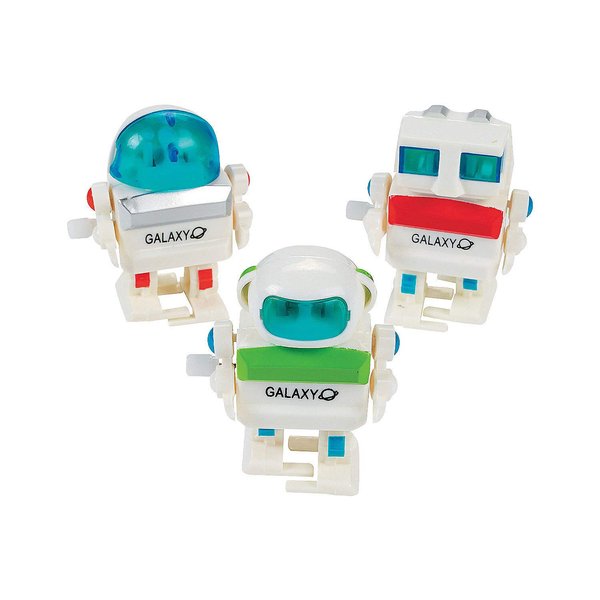 Fun Express Wind-Up Robots (1 Dozen) Party Favors, Party Decorations, Easter Basket Fillers, Stocking Stuffers, Novelty Toys - VBS Vacation Bible School Supplies/Decor