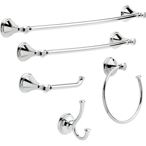 DELTA FAUCET Rubber Limited 79750 Cassidy Wall Mount Single Post Toilet Paper Holder Bath Hardware Accessory in Polished Chrome