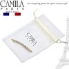 Camila Paris GA266 4.25 Inch Skinny Hair Barrette Clip Gold with Multiple Rounds Swarovski Crystals Stones, French Hair Accessories for Women, Handmade. Styling Girls Hair Ornaments. Made in France