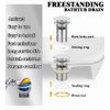 Brass Freestanding Tub Drain, Pop Up Freestanding Tub Drain Plug, Fits Most Freestanding Tub Drain Kits (Chrome)