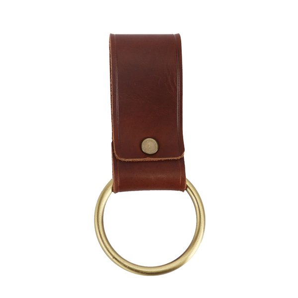 TOURBON Leather Ring Hammer Hatchet Holder Tool Holster (Brown)