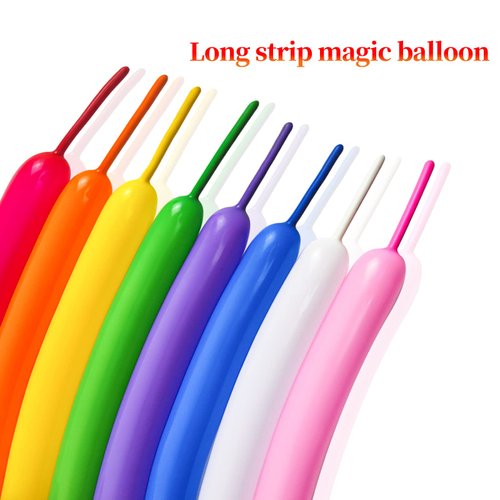 ZBYDNG Long Balloons Animals, Thickening 260 Balloons for Tying Balloon Arch, Twisting Latex Magic Modeling Skinny Birthday Balloons for Kid‘s Party Wedding Decoartion 100pcs (Color)