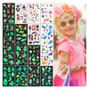 Temporary Tattoo Kids 310 Pieces Glow In The Dark Tattoos for Kids, Waterproof Last Long Glitter Tattoos Stickers, Cute Luminous Fake Tattoos for Kids Party Favors Birthday Gifts Goodie Bag Stuffers