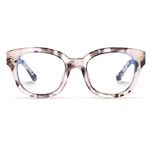 VISOONE Spring Hinge Medium Round TR90 Blue Light Blocking Glasses with Anti Eye Strain and Computer Glare for Women Man BELLAMY