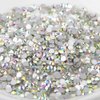 Beadsland 576pcs Flat Back Crystal Rhinestones Round Gems for Nail Art and Craft Glue Fix, Crystal AB, SS30,6.3-6.5mm