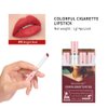 BEUKING Cigarette Case Lipstick, Matte Non-stick Cup Easy-to-color, Velvet Long Lasting Cigarette Lipstick Set, Lightweight Mini Portable Smooth Lip Gloss Lip Tint Attractive Lip Makeuo Kit (01)