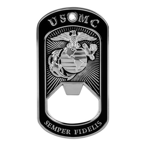 USMC Tun Tavern Dog Tag Bottle Opener | Marine Corps Birthday Challenge Coin | Beer Opener Gifts for Women & Men | Disabled USMC Vet Owned Business