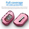 Tukellen for Jeep Key Fob Cover Premium Soft Full Protection Key Shell Key Case Compatible with Jeep 2020 2021 Gladiator JT Sahara JLU 2018-2021 Jeep Wrangler JL JLU Rubicon(Pink)