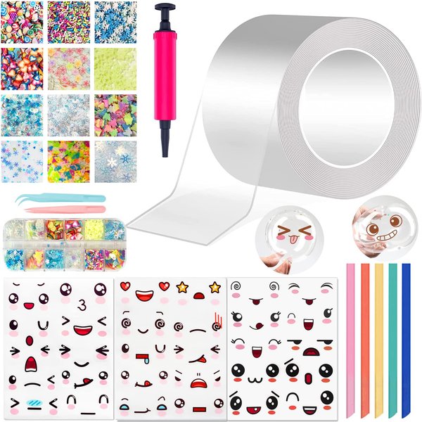 YIXIPAZH Nano Tape Bubble kit for Kids Balloons Nano Tape Bubbles kit Nano Bubble Tape Nano Tape kit Nano Tape Squishy kit bloonies Plastic Bubbles White Balloons Bulk Bubbles for Kids
