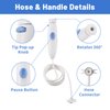 Replacement Hose and Handle Parts Compatible with Waterpik Water Flosser WP-100 WP-300 WP-660 WP-900 Series Oral Irrigator, Plastic Handle, Oral Hygiene Accessories (Pause Button)